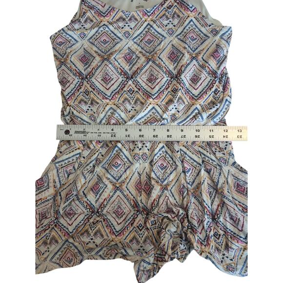Art Class Girl’s Multi Color Aztec/Boho Romper Size Large - Picture 6 of 8